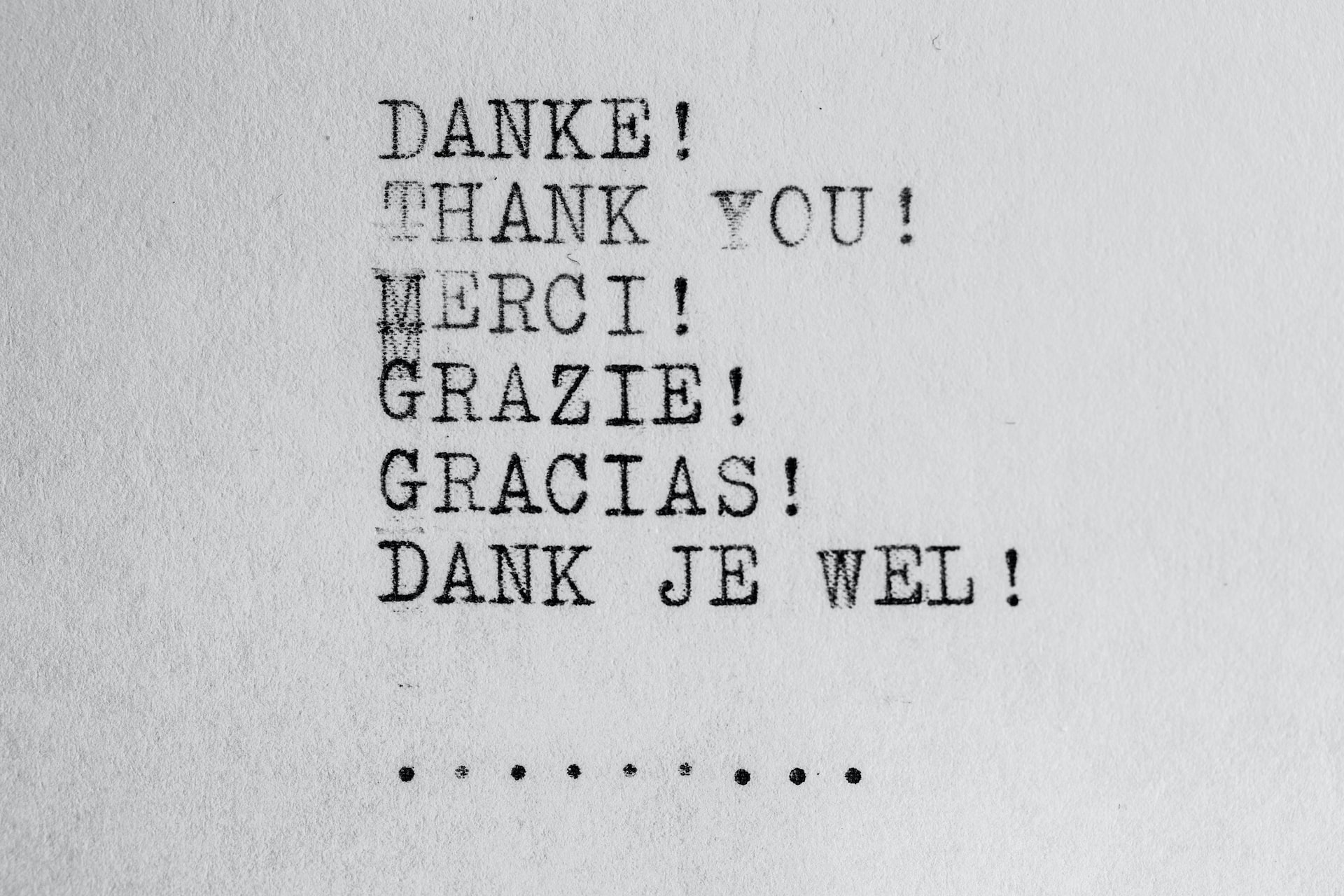 Danke Thank You Merci 